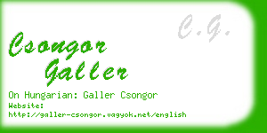 csongor galler business card